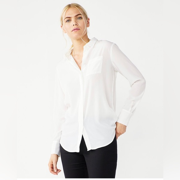 Nine West Tops Nwt Womens Nine West Drapey Button Down Shirt Poshmark